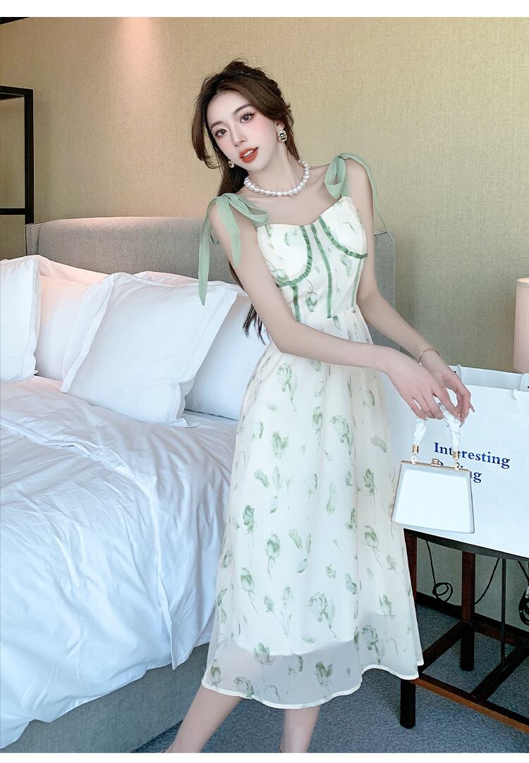 【dress】デート花柄キャミワンピース G21016