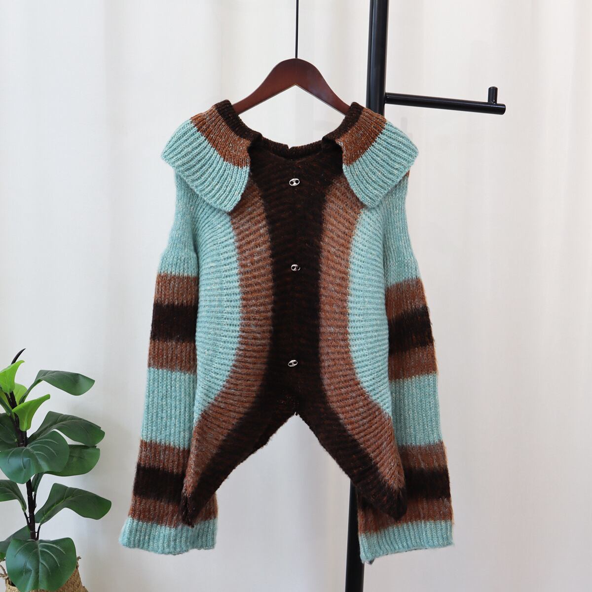 【outer】ドッキングニットカーデ　M18648