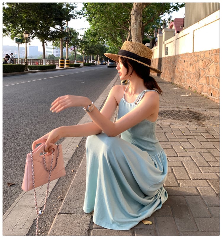 【dress】ホルターネックニットワンピース　M24580