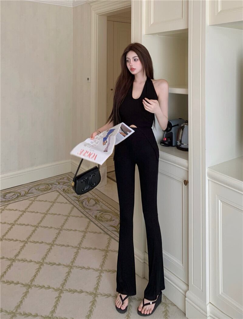 【set】スリットキャミソール+ラッパズボン２点セットG21282