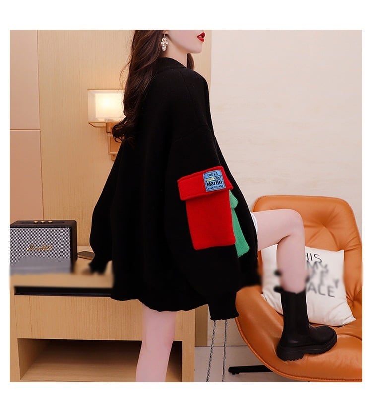 【outer】切り替えニットカーデ　M27843