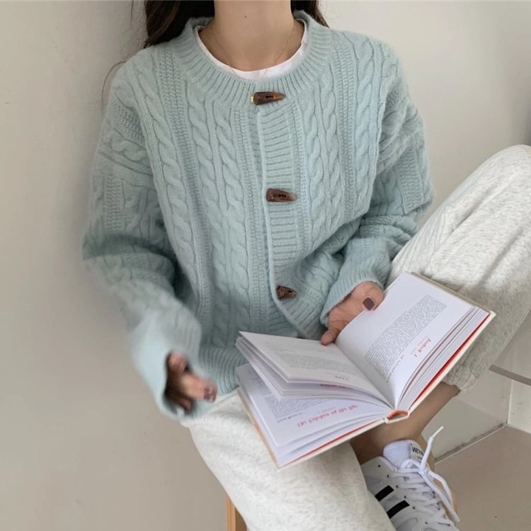 【outer】クルーネックニットカーデ　M27240