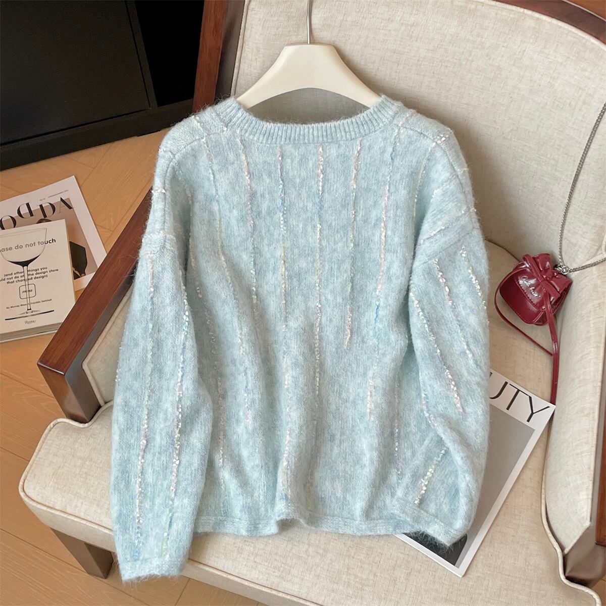 【tops】クルーネックニットセーター　M29212