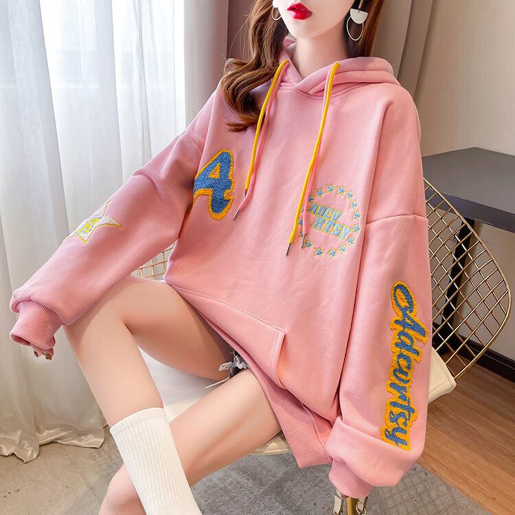 【tops】刺繍フーディーパーカー　M18641