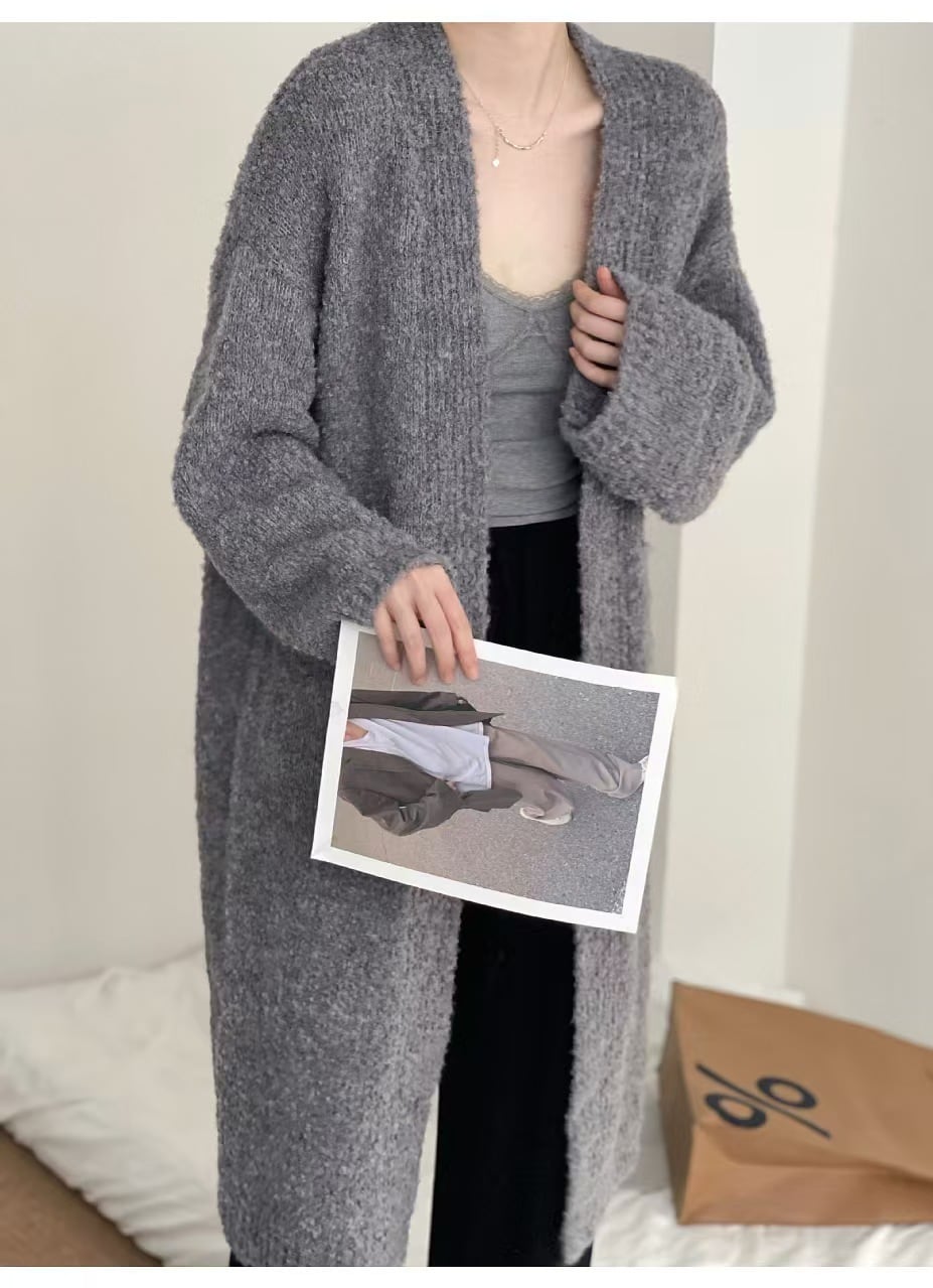 【outer】ロング丈ニットカーデ　M25674
