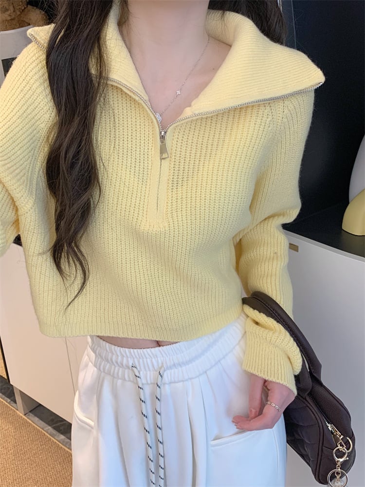 【tops】ファスナーニットセーター　M28416
