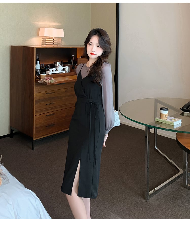 【dress】切り替えワンピース　M25726