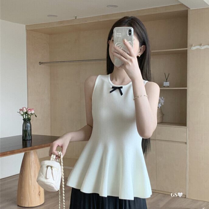 【tops】ノースリーブニットトップス　M30255