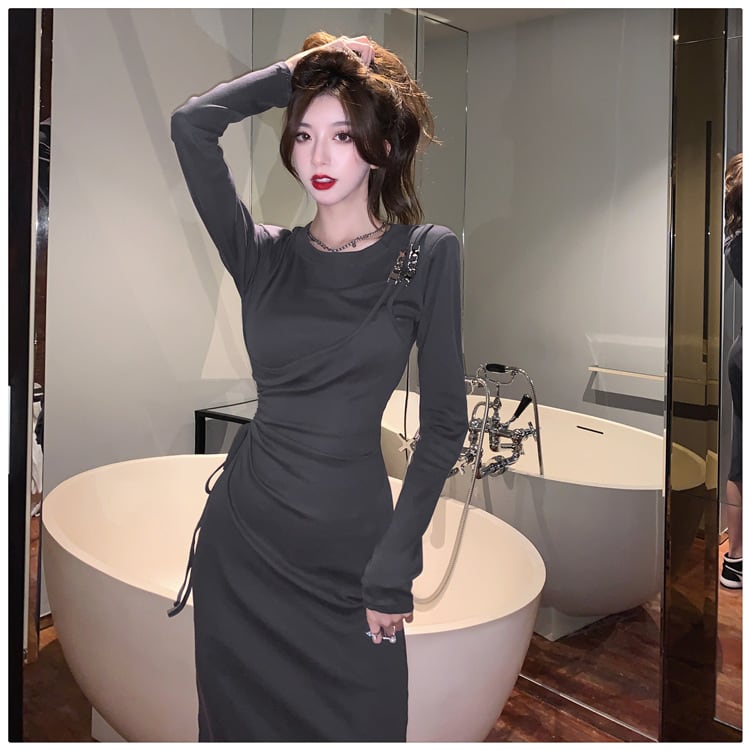 【dress】切り替えワンピース　M25348