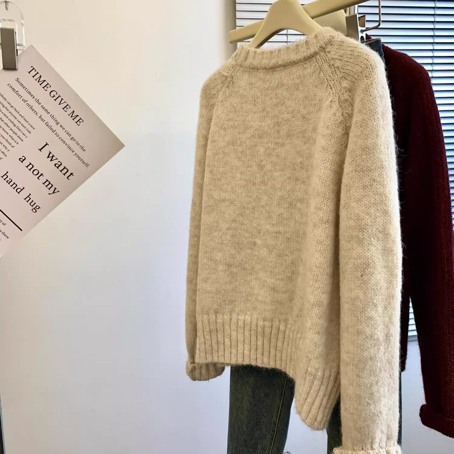 【tops】クルーネックニットセーター　M28988