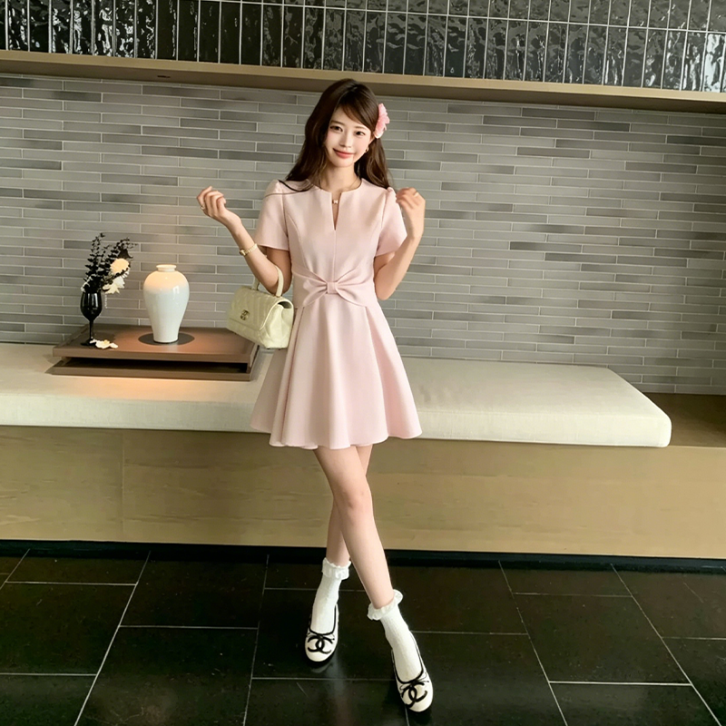 【dress】リボンミニワンピース　N3591
