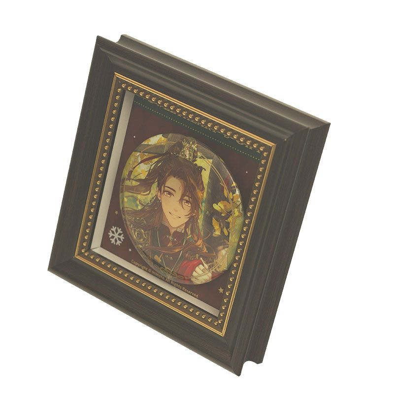 【GOODS】木製 フォトフレーム 58mm缶バッジ 収納 ディスプレイ Q2575