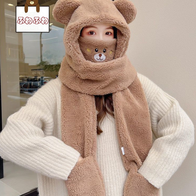 【小物】ふわふわ一体化帽子F8264