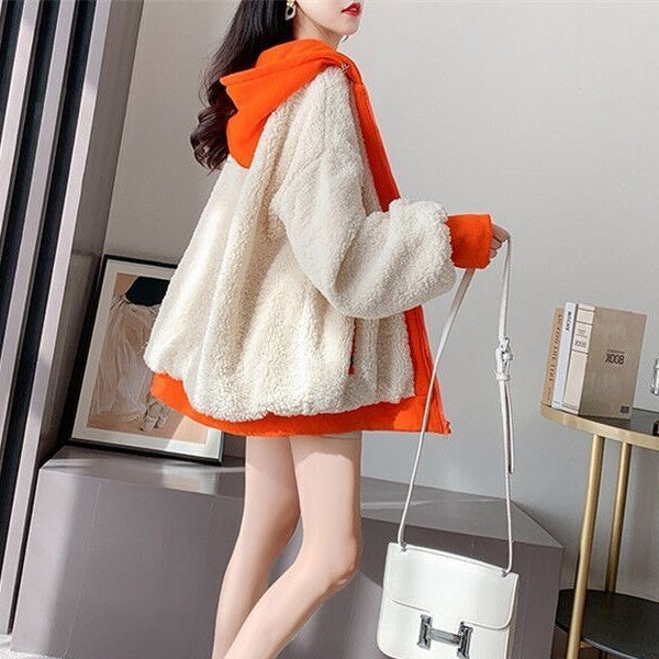 【outer】厚手長袖冬新作ショート丈コートF8259