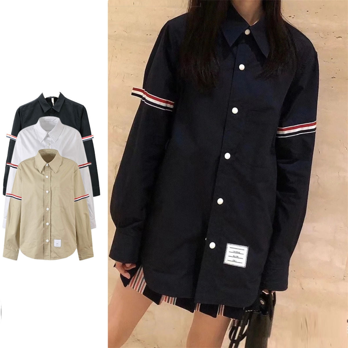 【tops】3色春秋シャツF8256