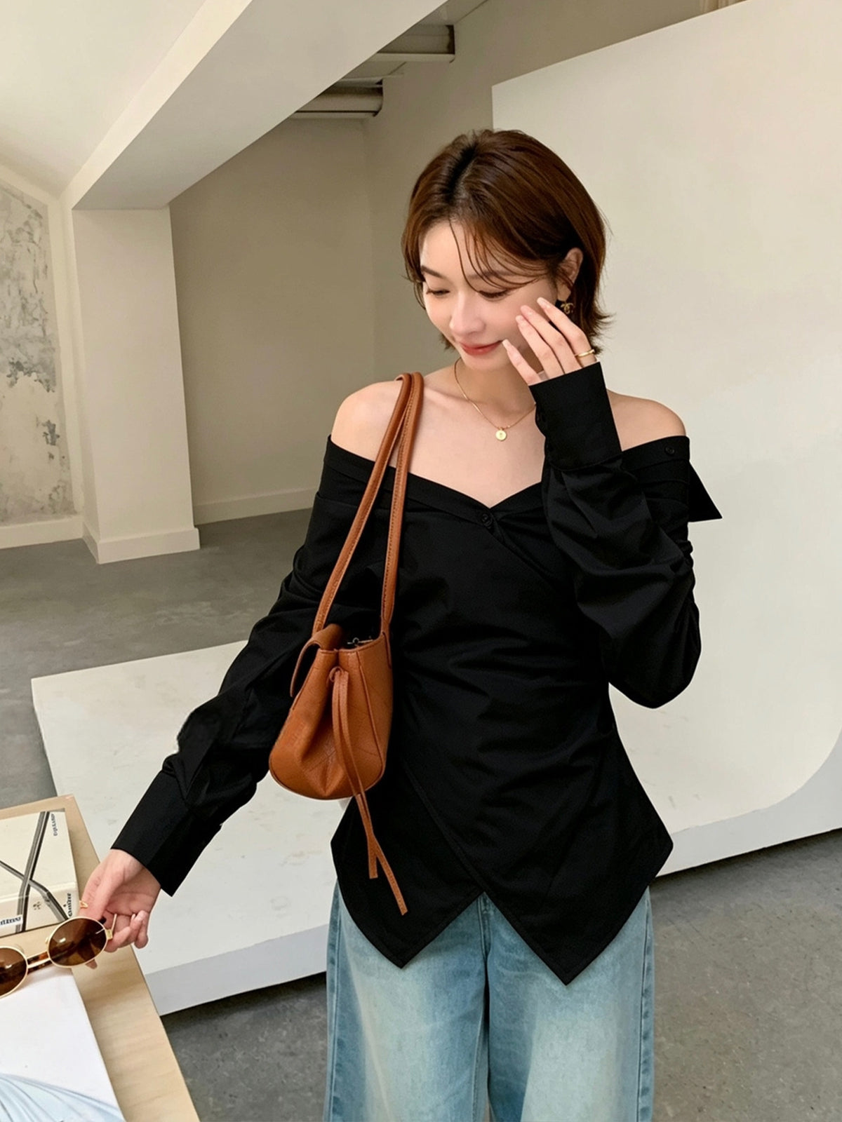 【tops】2WAYクロスシャツ Q9042