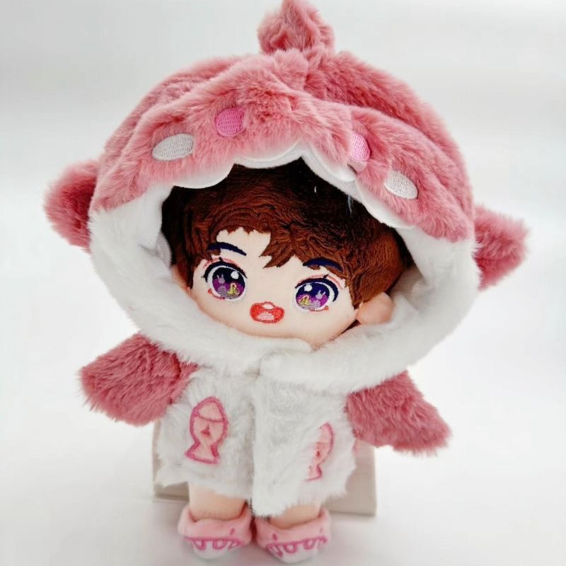 【GOODS】着せ替え 20cm モフモフ サメ ぬいぐるみ服 ２点セット Q2529