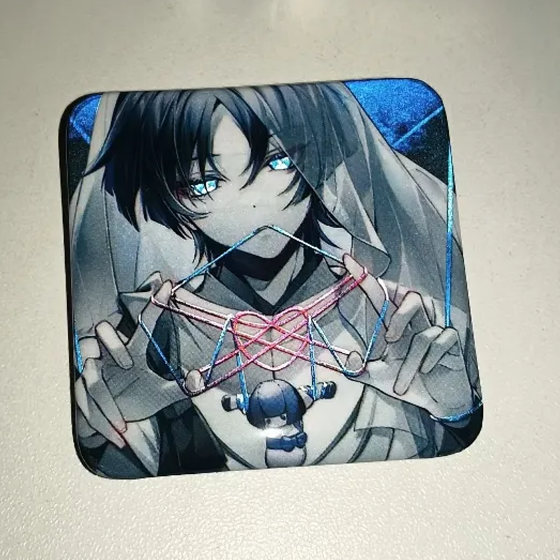 【GOODS】原神 放浪者 スカラマシュ  正方形 円形 缶バッジ Q2541