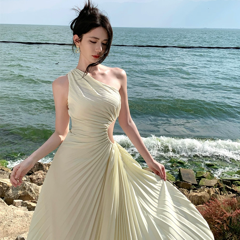 【dress】ウエストカットワンショルダーワンピース　M30508