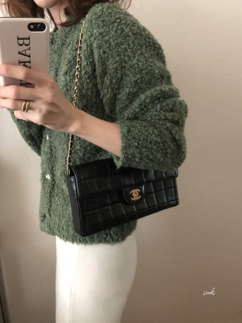 【outer】裹起毛ニットカーデ　M27530