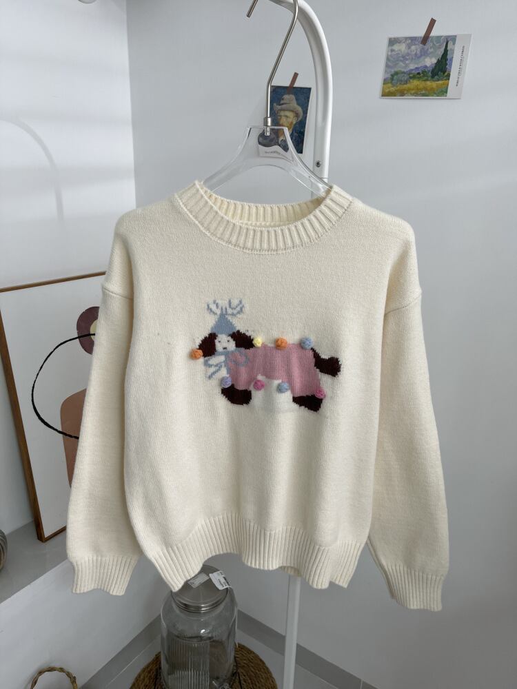 【tops】ジャカードニットセーター　M26855