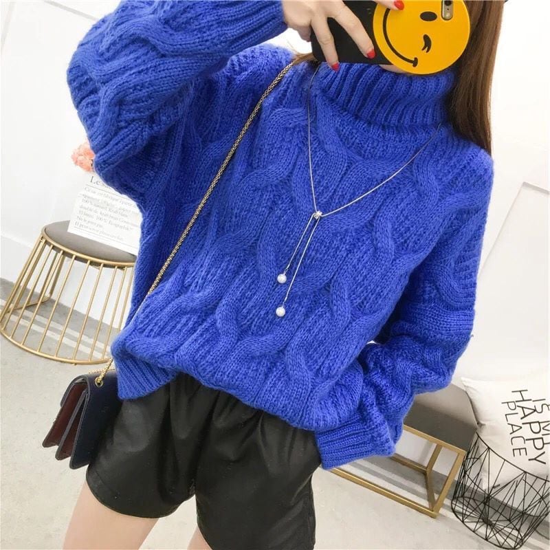 【tops】ハイネックニットセーター　M28852