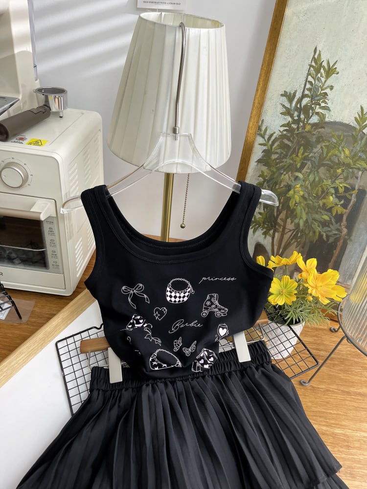 【tops】プリントキャミソール　M24120