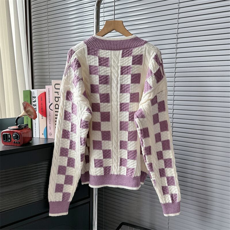 【tops】Vネックニットセーター　M18573