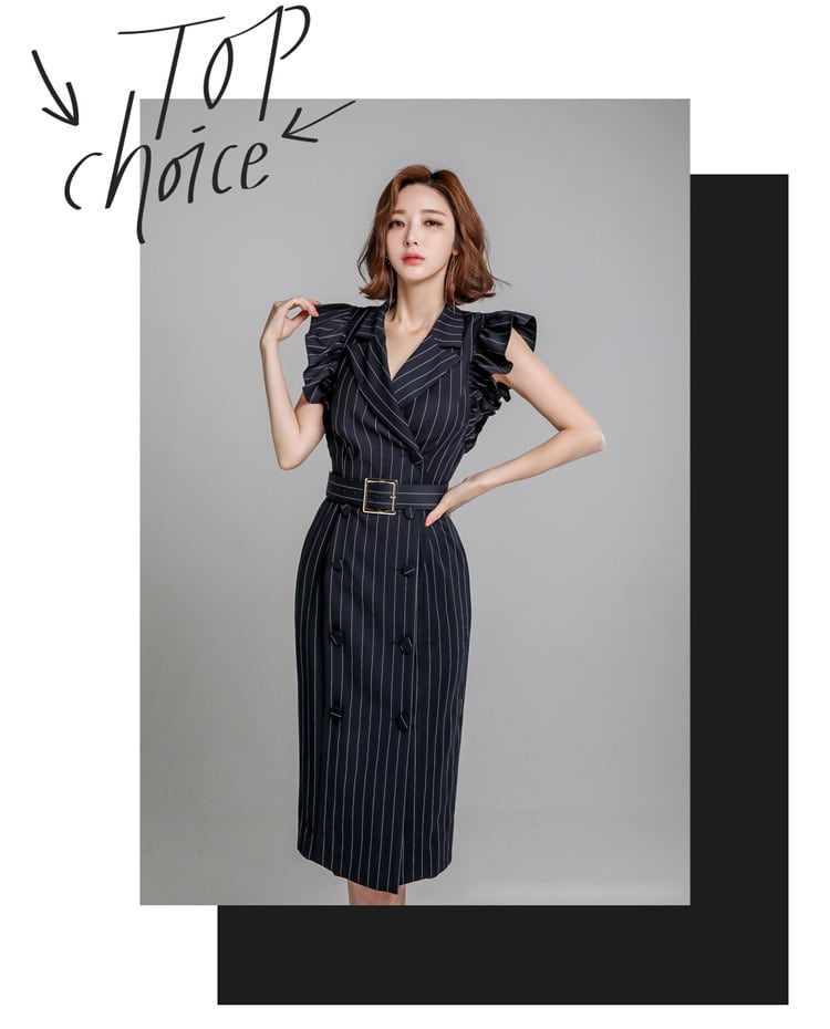 【dress】ダブルボタンワンピース　M23959