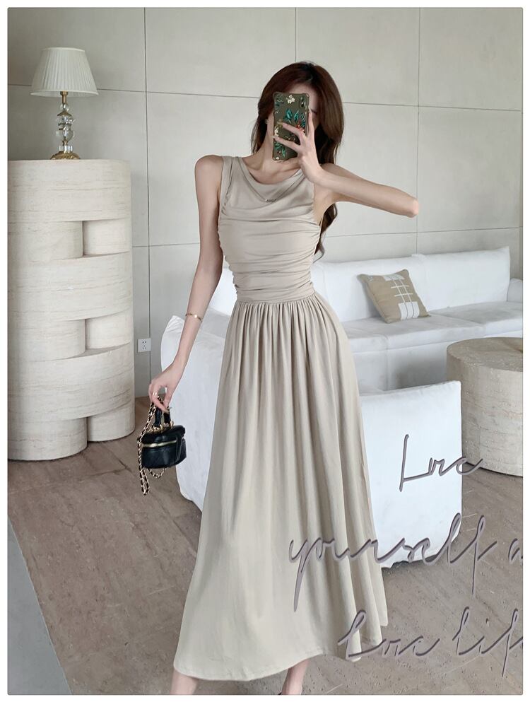 【dress】ノースリーブギャザーワンピース G21584