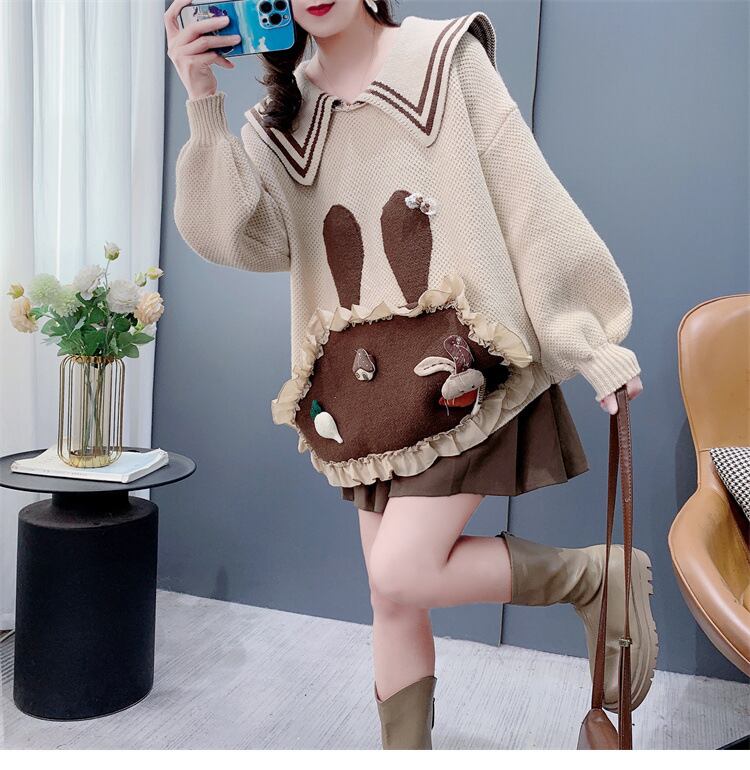 【tops】カートゥーンニットセーター　M28307