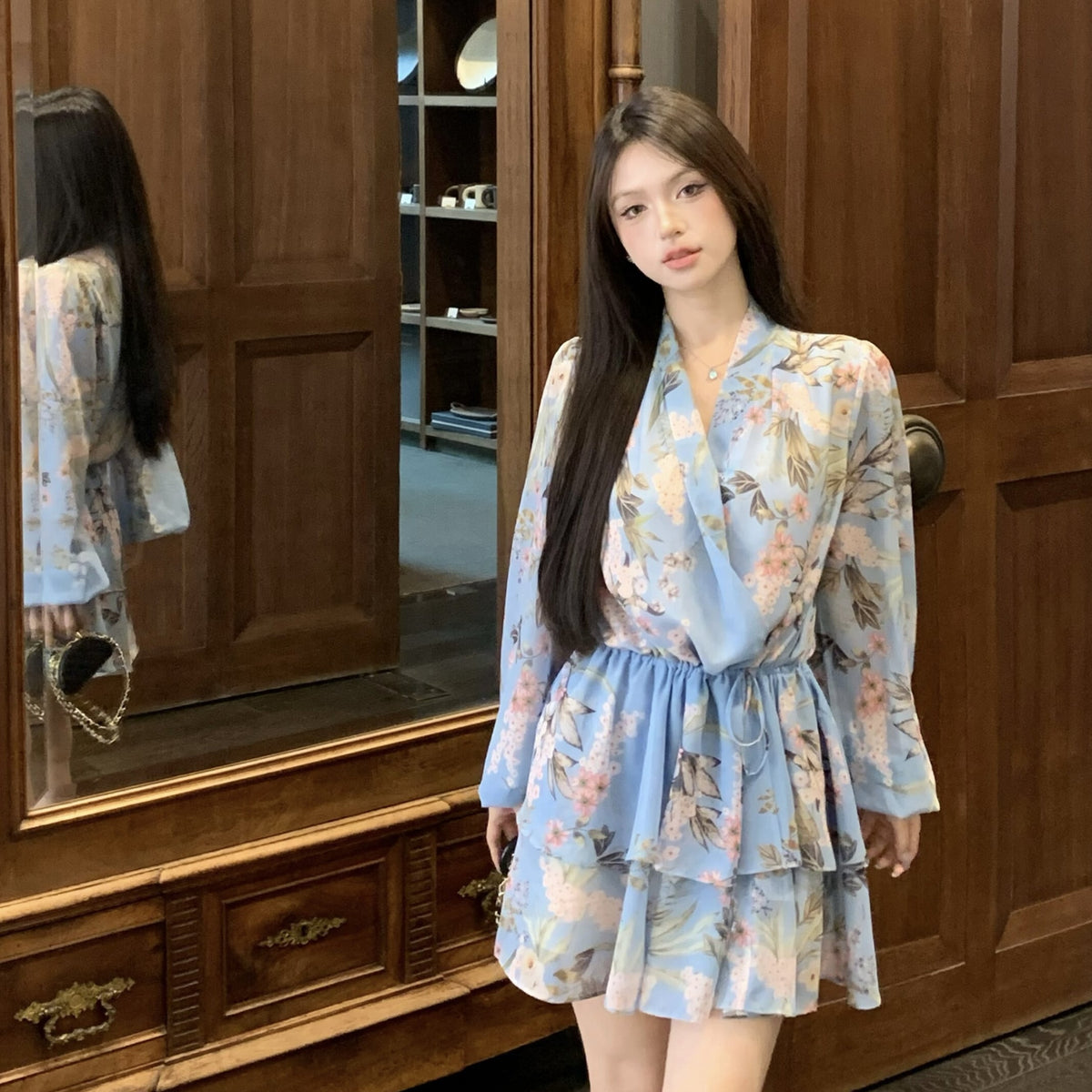 【dress】花柄ワンピース　M24516
