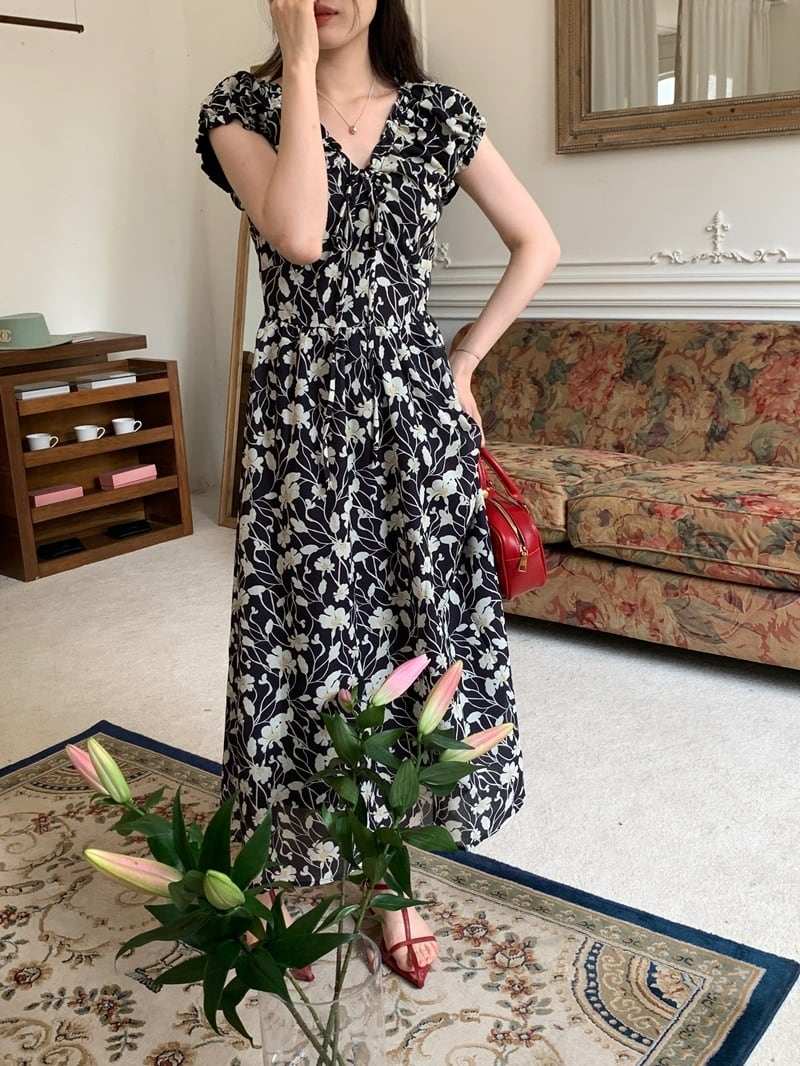 【dress】花柄ワンピース　M24469