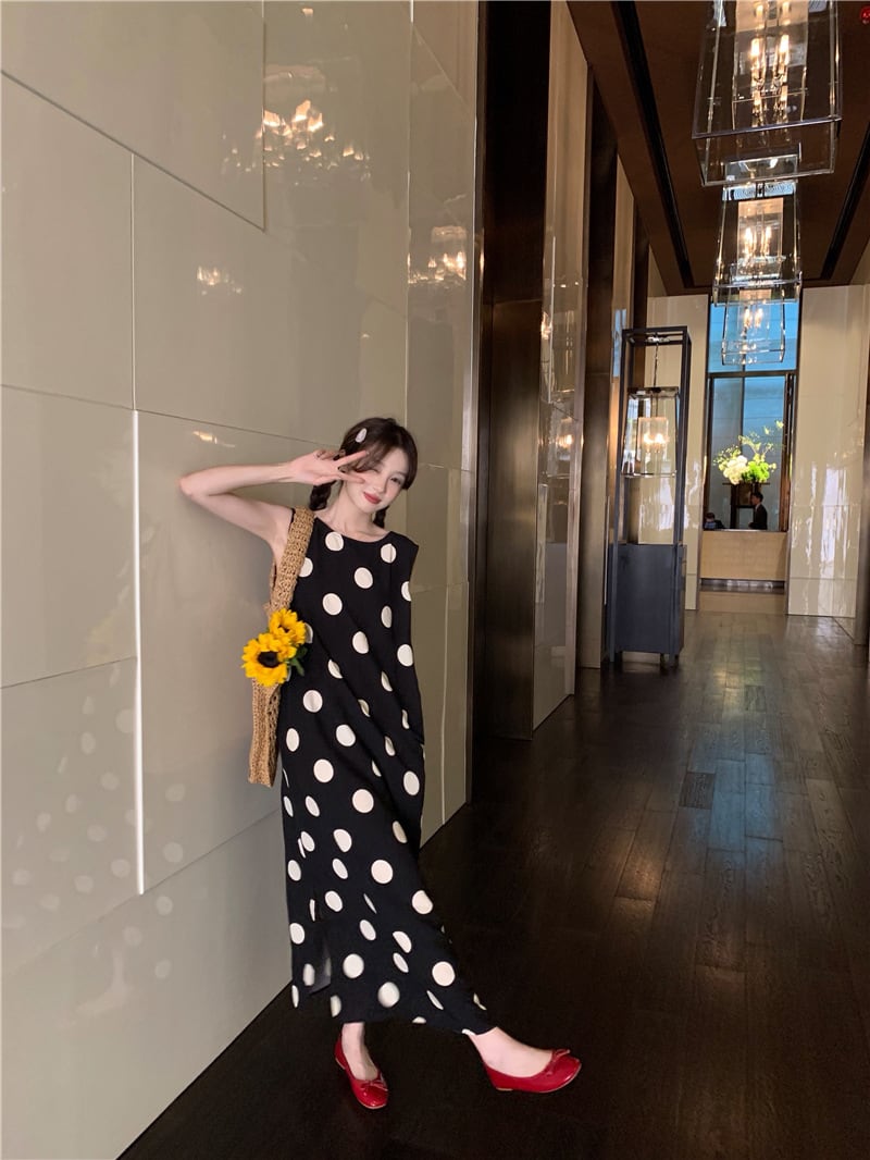 【dress】ドット柄ワンピース　M25119