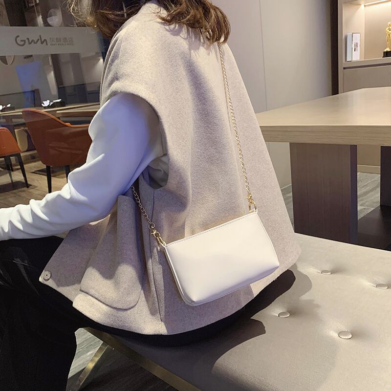 【小物】大活躍 高級感 ファッション定番無地肩掛け斜め掛けバッグ