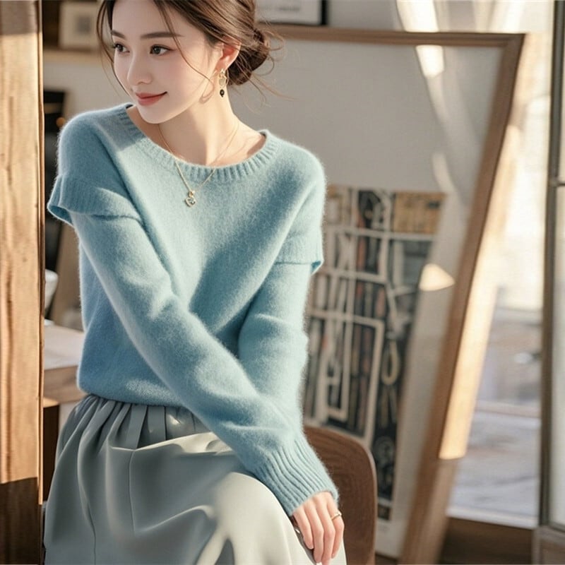 【tops】クルーネックニットセーター　M29122