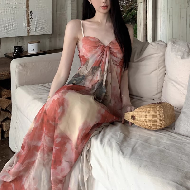 【dress】ロングキャミワンピース Q8334