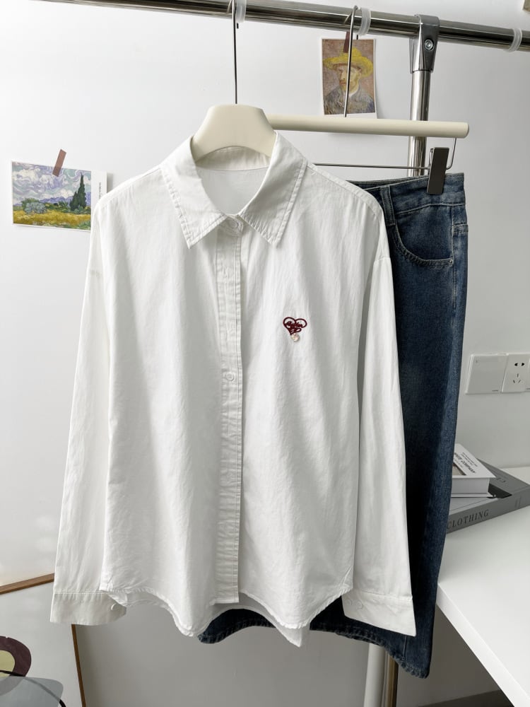 【tops】刺繍シャツ　M29909