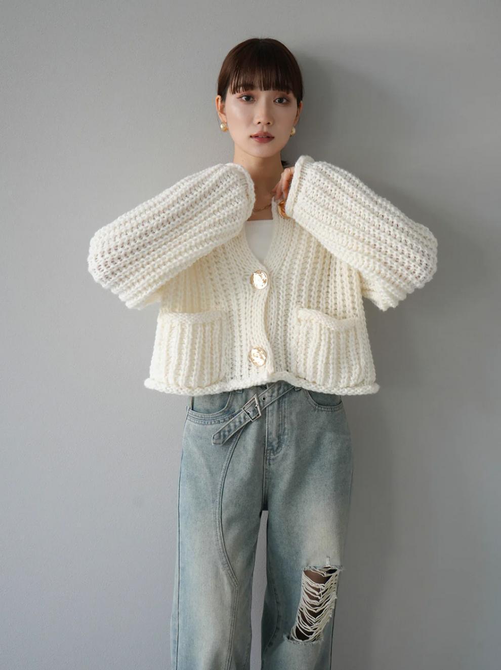 【outer】ニットカーデ　M27613