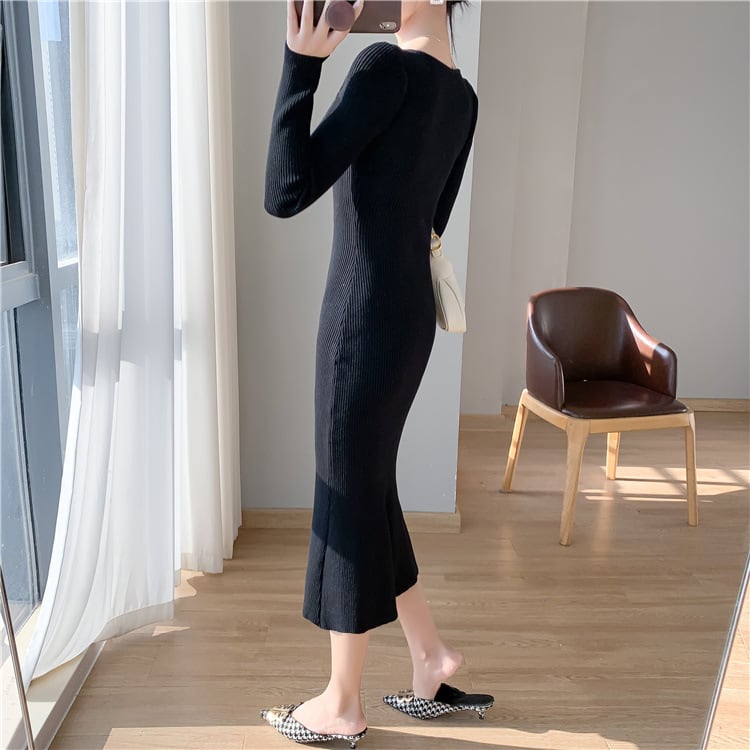 【dress】マーメイドニットワンピース　M28024