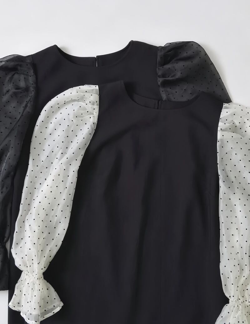 【dress】チュールコンビワンピース　M29875