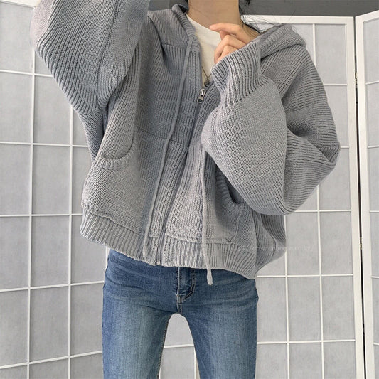 【outer】ファスナーニットカーデ　M26115