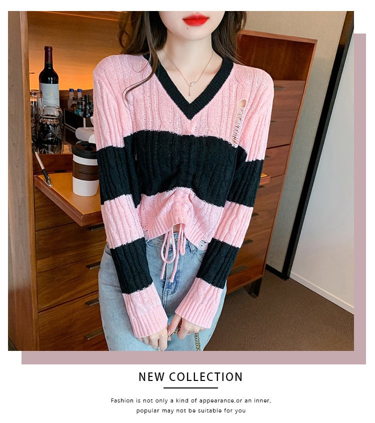 【tops】カットワークニットセーター　M25768