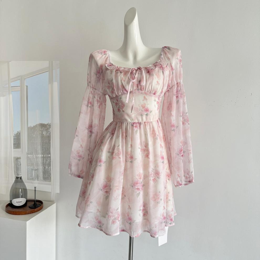 【dress】花柄ワンピース　M29626