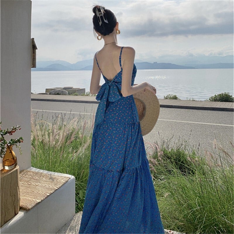 【dress】リボン付きキャミワンピース　M24924