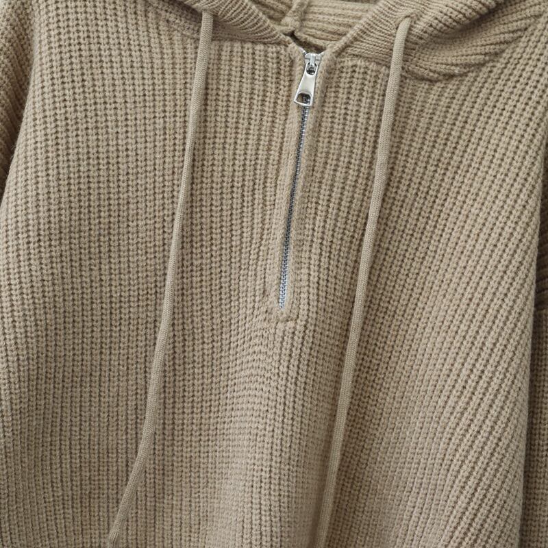【tops】フード付きニットセーター　M27561