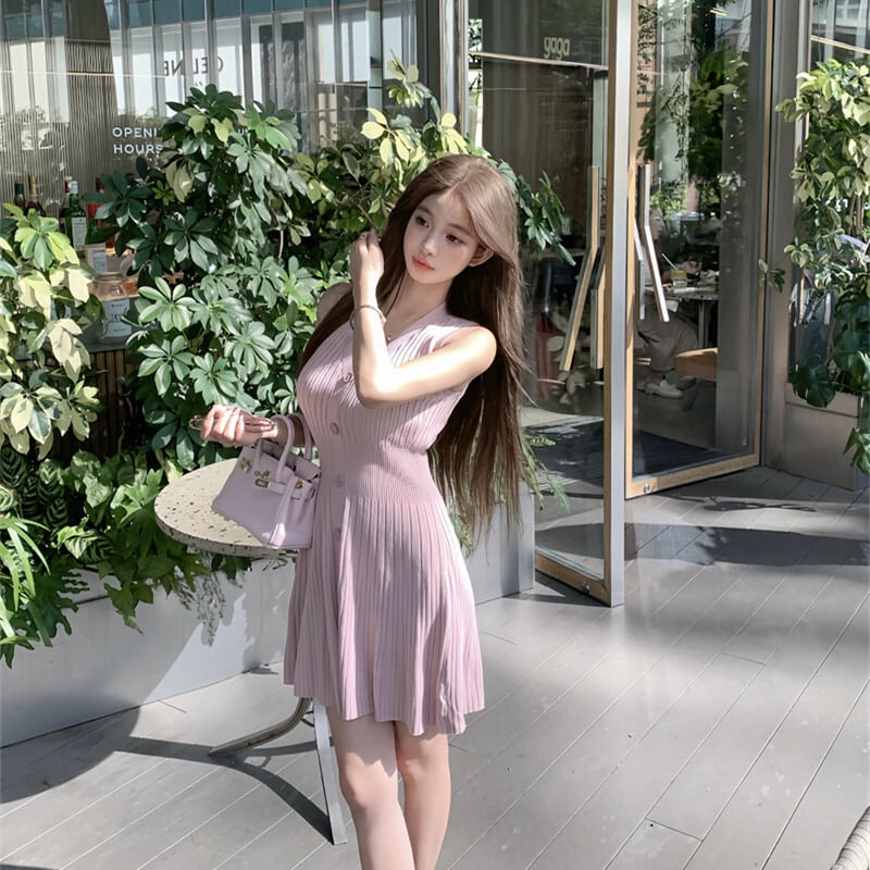 【dress】ノースリーブニットワンピース　M30256