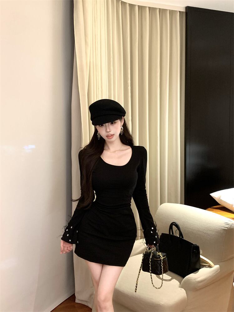 【dress】フレアスリーブワンピース　M27976