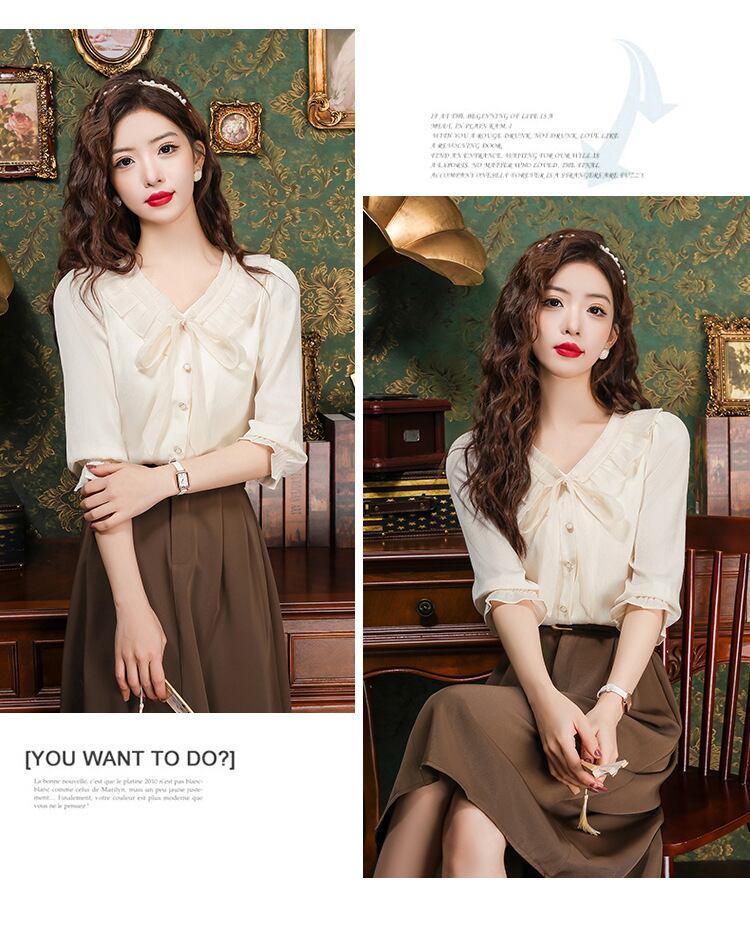 【tops】ドールカラーブラウスG21295