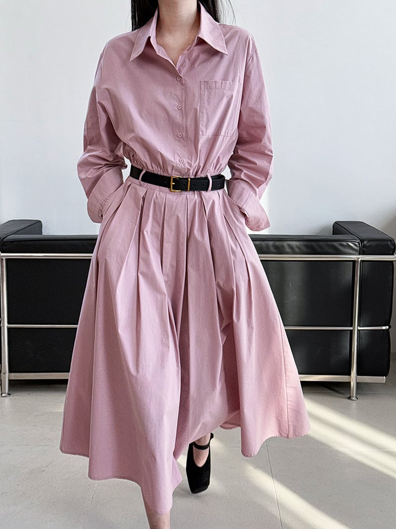 【dress】ポロネックシャツワンピースワンピース　N2966